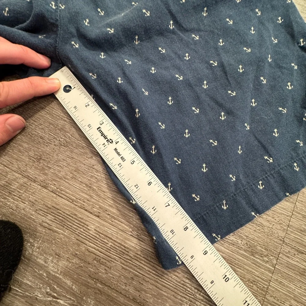 J Crew Shorts Mens 29 Blue Anchor Print Shorts Preppy Casual Nautical Cotton 9